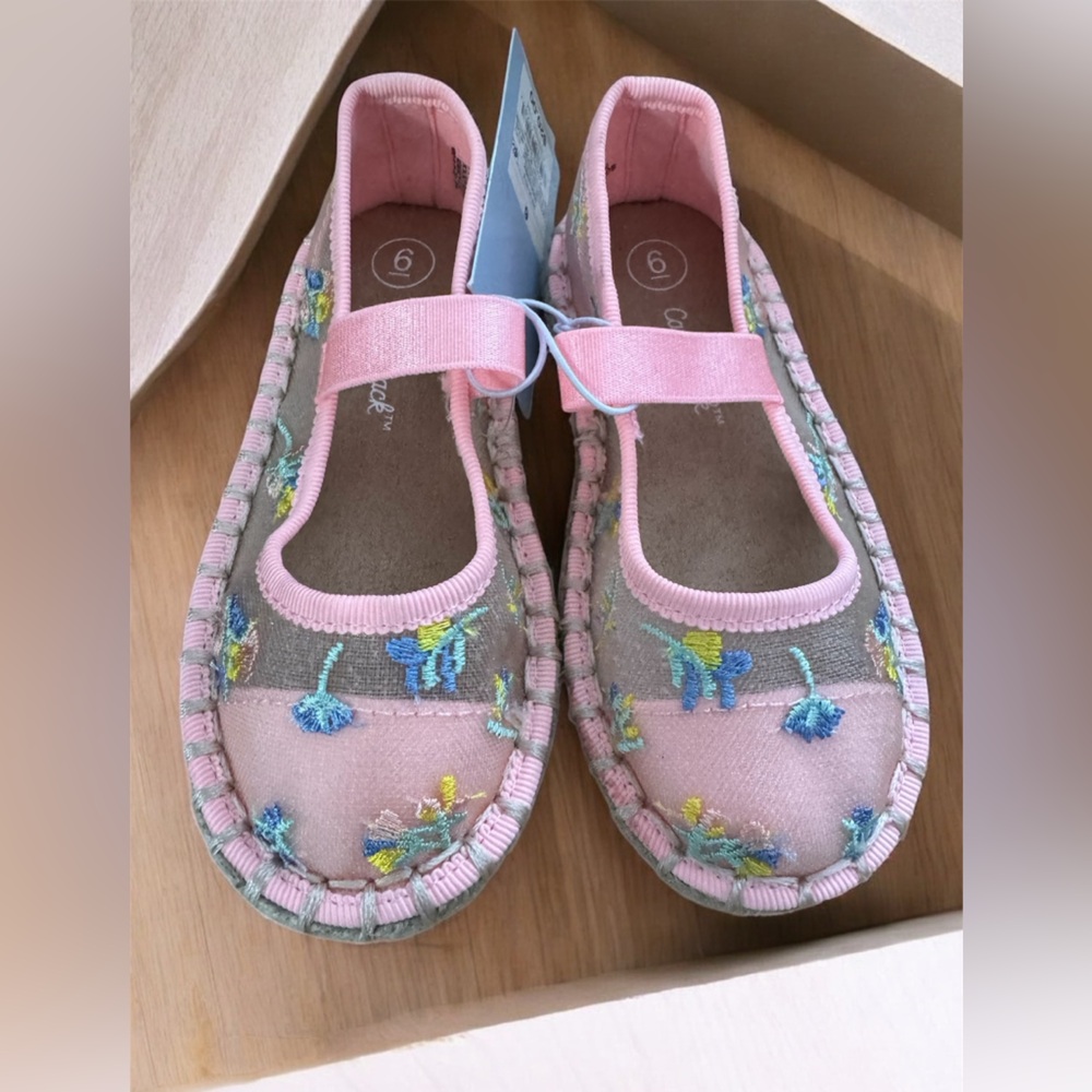 Cat & Jack Pink floral Shoes - Picture 1 of 3
